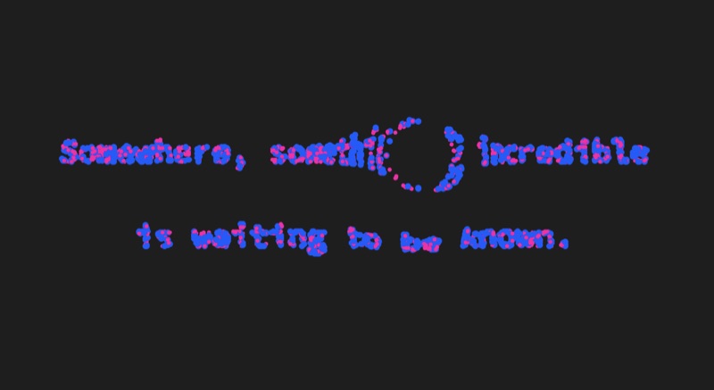 The code is designed so that two sizes of circular particles can be adjusted, and the circles scatter dynamically when the cursor approaches, creating an interactive effect.