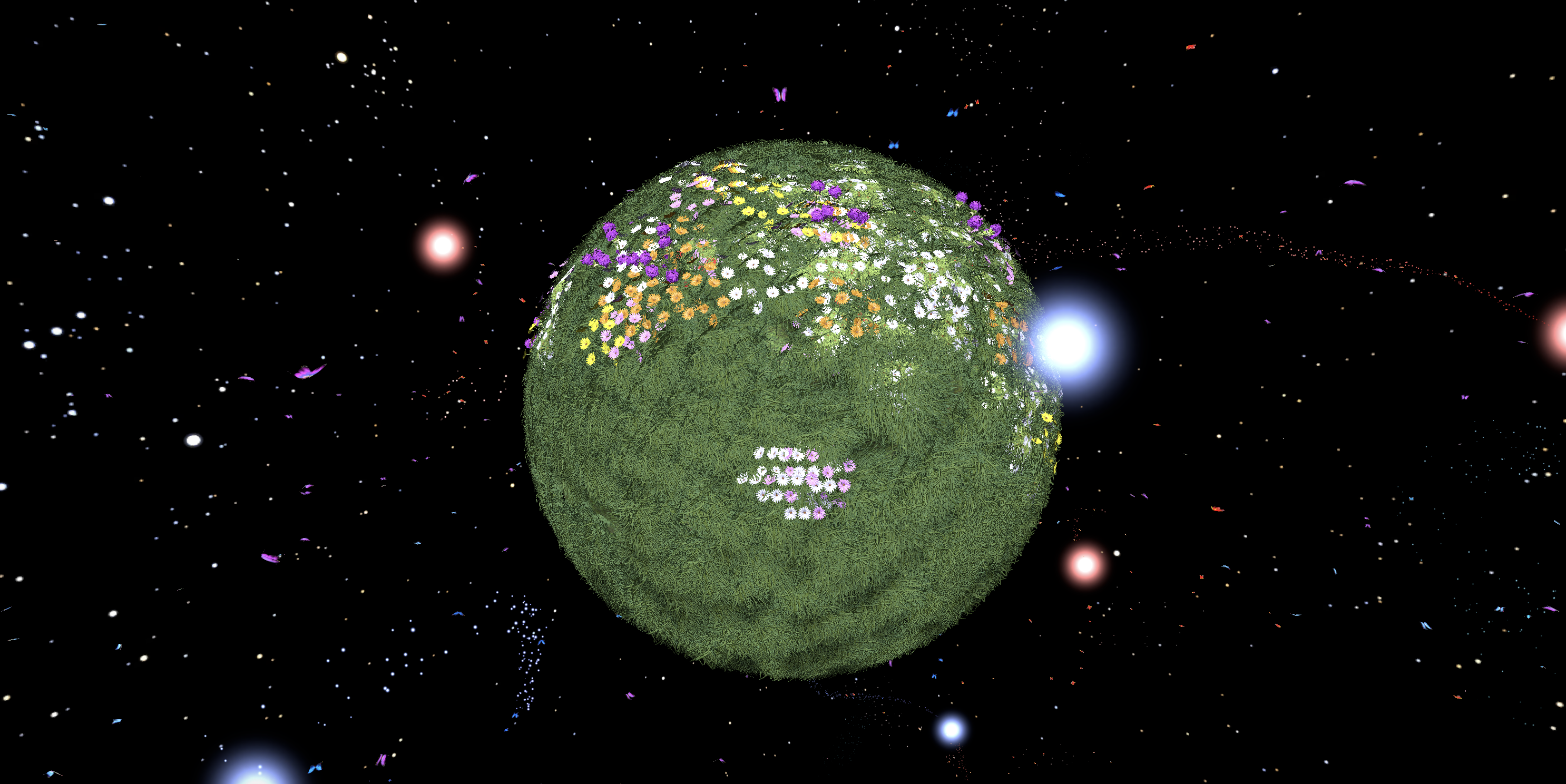 This is what the screen looks like after users move their hands and face.