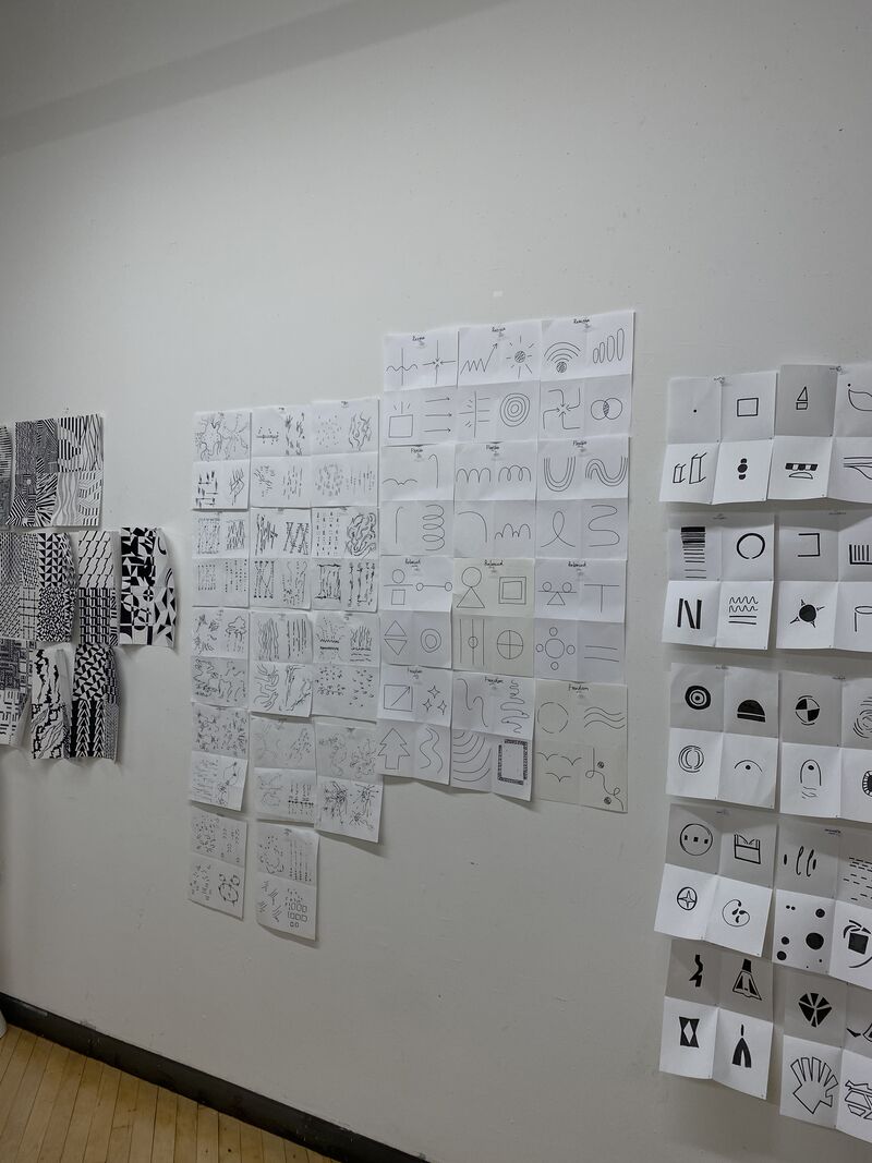 The selected combinations were developed and enlarged into the final poster compositions.