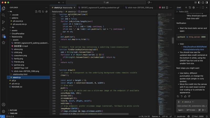 screenshot of my code