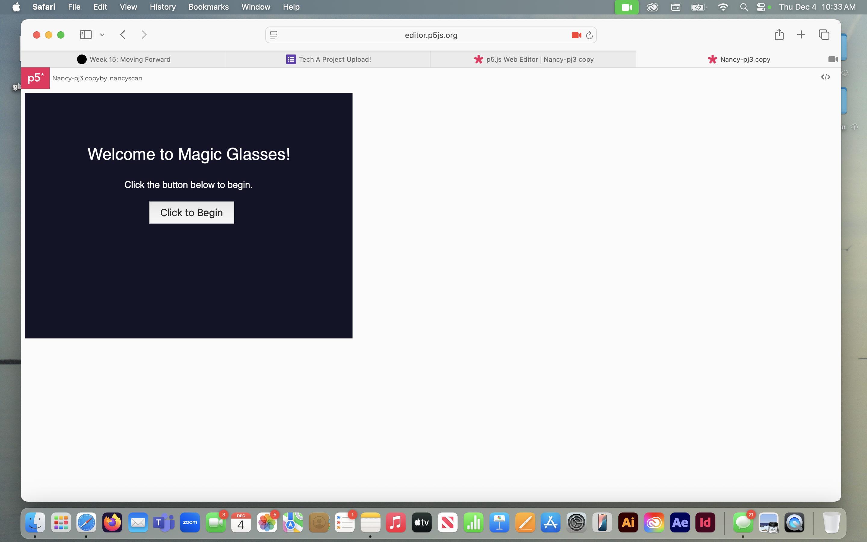 This is the opening screen of my live input. Make it more interactive!