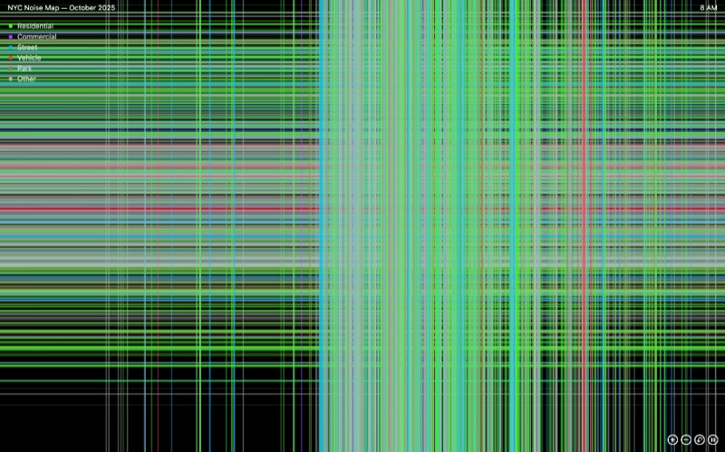 Noise Map, NY, 8 AM